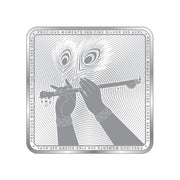 999 Purity 10 grams Radha Krishna Square Silver Coin With BIS Hallmarked